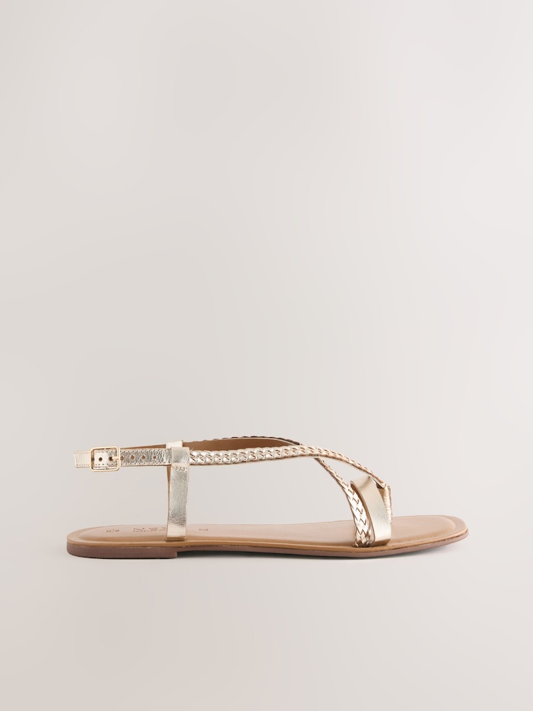 Cuir or rose - Forever Comfort® Tong à bouts noués et à lanières - Image 6 of 8
