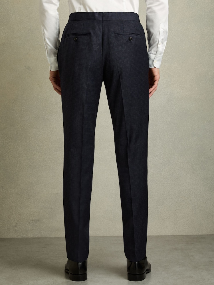 Pantalon fuselé Reiss Hatch coupe ajustée texturé en laine mélangée - Image 6 of 7