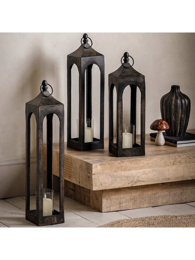 Gallery Home Black Bode Lantern - Image 1 of 6 Gallery Home Black Bode Lantern - Image 1 of 6