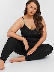 Yours Curve Black Thermal Heat Leggings - Image 4 of 5