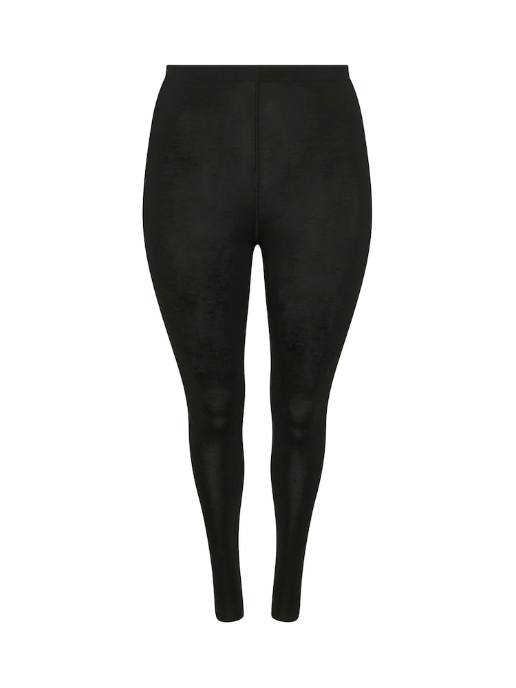 Yours Curve Black Thermal Heat Leggings - Image 5 of 5