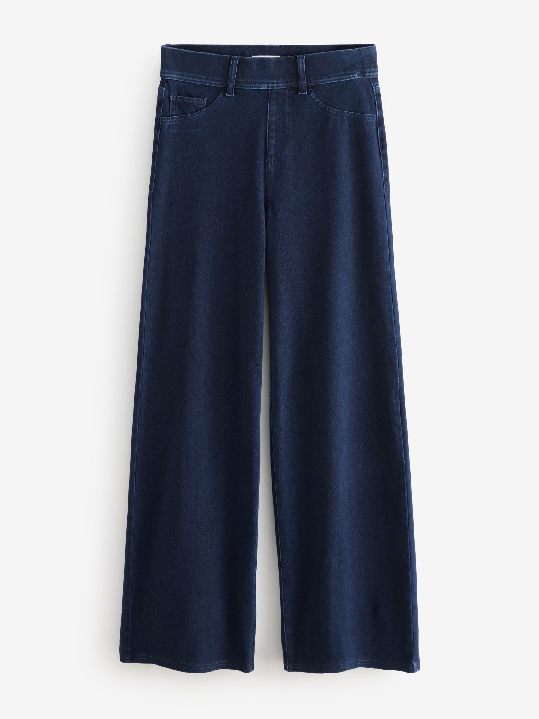 Buy Indigo Blue Jersey Denim Wide Leg Trousers from Next Romania