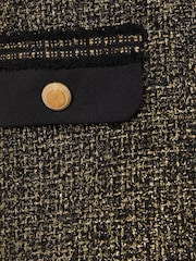 Reiss Gold Sasha 13-14 yrs Tweed Metallic-Thread Shift Dress - Image 4 of 4