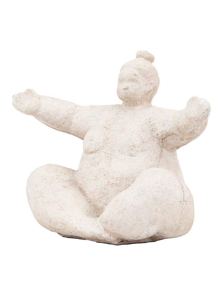 Gallery Home Cream Lady Cement Decoration 25cm - Image 4 of 4