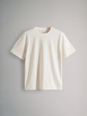 Розовый/нейтральный в полоску/Cream/коричневый - Набор из 4 футболок свободного кроя из 100% хлопка The Set - Image 3 of 7