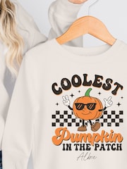 Koko Blossom Cream Coolest Halloween Pumpkin Patch Sweatshirt - Image 2 of 4