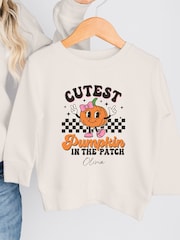 Koko Blossom Cream Cutest Halloween Pumpkin Patch Sweatshirt - Image 1 of 4