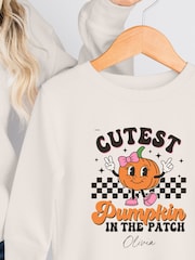 Koko Blossom Cream Cutest Halloween Pumpkin Patch Sweatshirt - Image 2 of 4