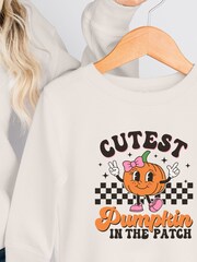 Koko Blossom Cream Cutest Halloween Pumpkin Patch Sweatshirt - Image 3 of 4