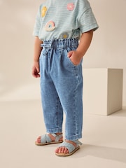 Light Wash Tie Waist Jeans (3mths-7yrs) - Image 1 of 8