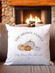 Personalised Halloween Pumpkin 100% Cotton Cushion by Koko Blossom - Image 1 of 2