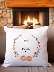 Personalised Halloween Laurel 100% Cotton Cushion by Koko Blossom - Image 2 of 4