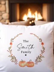 Personalised Halloween Laurel 100% Cotton Cushion by Koko Blossom - Image 3 of 4
