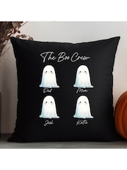 Personalised Halloween Ghost 100% Cotton Cushion by Koko Blossom - Image 1 of 4