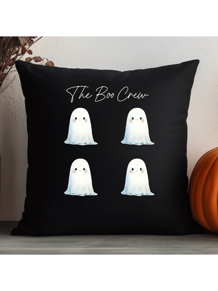 Personalised Halloween Ghost 100% Cotton Cushion by Koko Blossom - Image 2 of 4