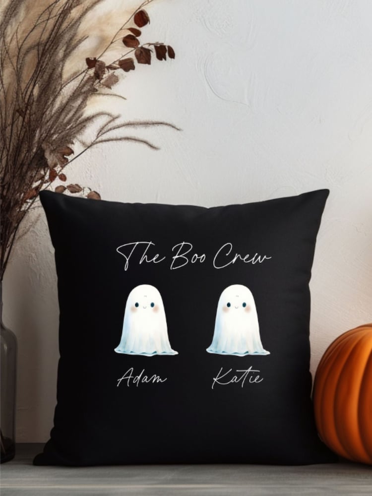 Personalised Halloween Ghost 100% Cotton Cushion by Koko Blossom - Image 2 of 4 Personalised Halloween Ghost 100% Cotton Cushion by Koko Blossom - Image 2 of 4
