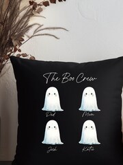 Personalised Halloween Ghost 100% Cotton Cushion by Koko Blossom - Image 3 of 4