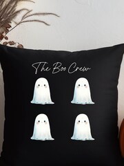 Personalised Halloween Ghost 100% Cotton Cushion by Koko Blossom - Image 4 of 4