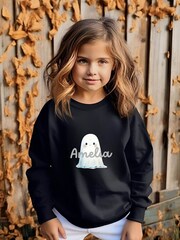 Koko Blossom Personalised Halloween Ghost Sweatshirt - Image 1 of 3