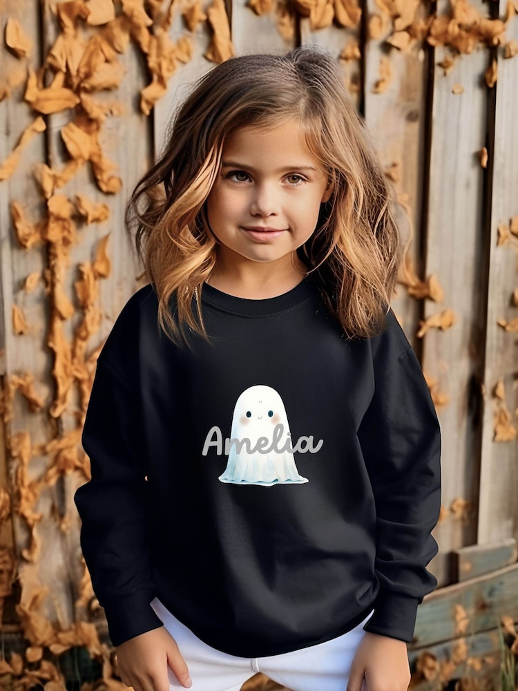 Koko Blossom Personalised Halloween Ghost Sweatshirt - Image 1 of 3
