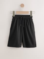Black Textured Sport Shorts (3-16yrs) - Image 1 of 5