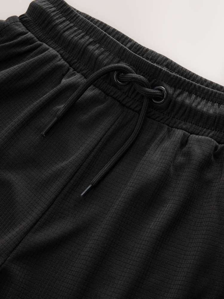 Black Textured Sport Shorts (3-16yrs) - Image 4 of 5