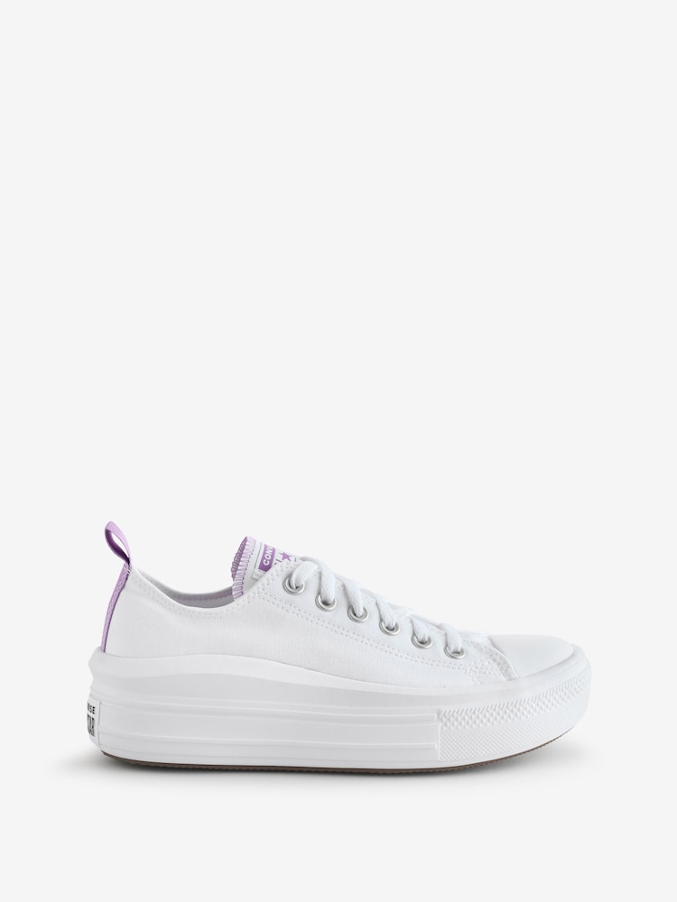 Converse White Chuck Taylor All Star Move Platform Trainers - Image 1 of 9
