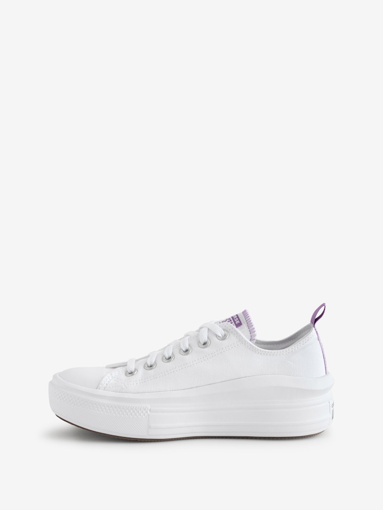 Converse White Chuck Taylor All Star Move Platform Trainers - Image 2 of 6 Converse White Chuck Taylor All Star Move Platform Trainers - Image 2 of 6