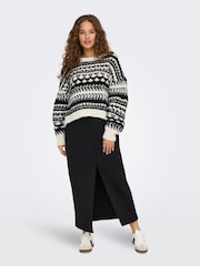 ONLY Natural Fairisle Pattern Knitted Christmas Jumper - Image 5 of 7