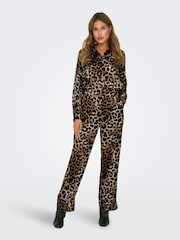 ONLY Animal Leopard Print Long Sleeve Shirt - Image 4 of 7