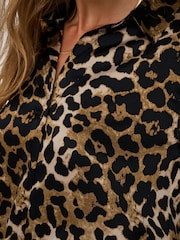 ONLY Animal Leopard Print Long Sleeve Shirt - Image 5 of 7