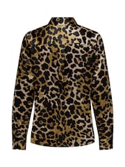 ONLY Animal Leopard Print Long Sleeve Shirt - Image 7 of 7
