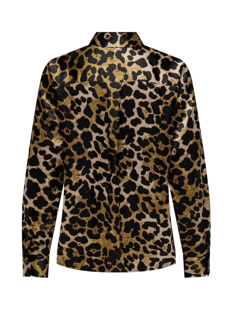 ONLY Animal Leopard Print Long Sleeve Shirt - Image 7 of 7