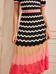 Love & Roses Multi Crochet Chevron Stitch 2-In-1 Dress - Image 3 of 4