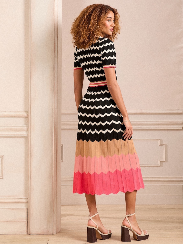 Love & Roses Multi Crochet Chevron Stitch 2-In-1 Dress - Image 4 of 4