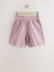 Plum Purple Washed Subscribe 100% Cotton Shorts (3-16yrs) - Image 2 of 4