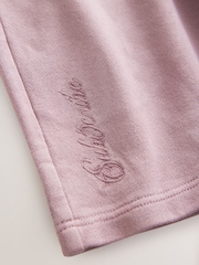 Plum Purple Washed Subscribe 100% Cotton Shorts (3-16yrs) - Image 3 of 4