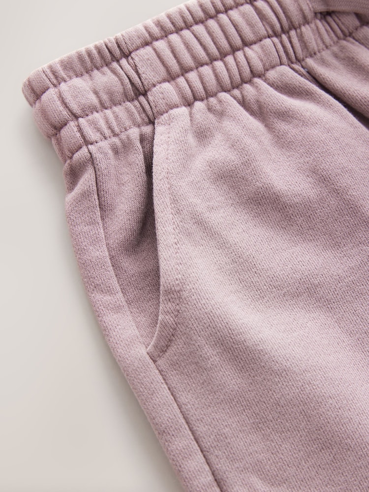 Plum Purple Washed Subscribe 100% Cotton Shorts (3-16yrs) - Image 4 of 4