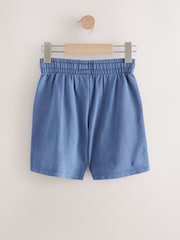 Blue Washed Subscribe 100% Cotton Shorts (3-16yrs) - Image 2 of 5