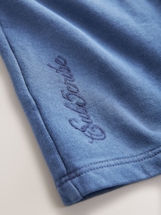 Blue Washed Subscribe 100% Cotton Shorts (3-16yrs) - Image 4 of 5