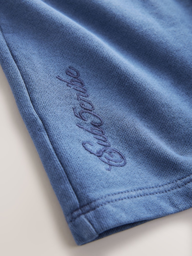Blue Washed Subscribe 100% Cotton Shorts (3-16yrs) - Image 4 of 5
