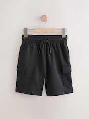 Black Cargo Jersey Shorts (3-16yrs) - Image 1 of 4