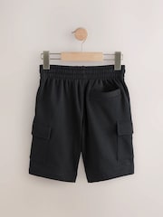 Black Cargo Jersey Shorts (3-16yrs) - Image 2 of 4