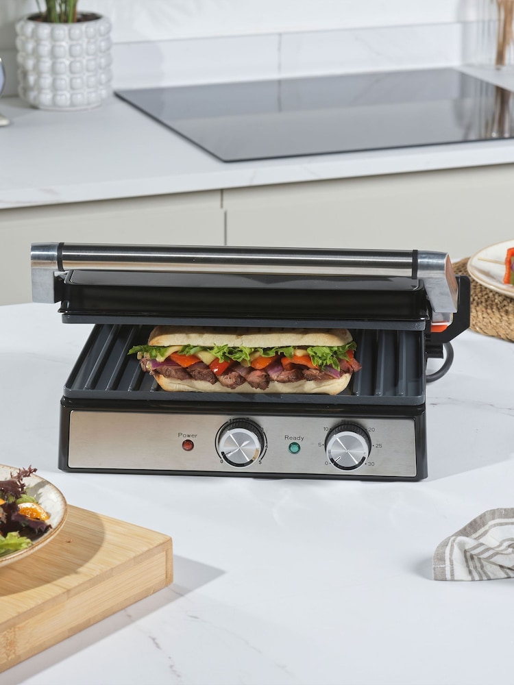 Salter Silver Large Electric Health Grill - Image 2 of 6