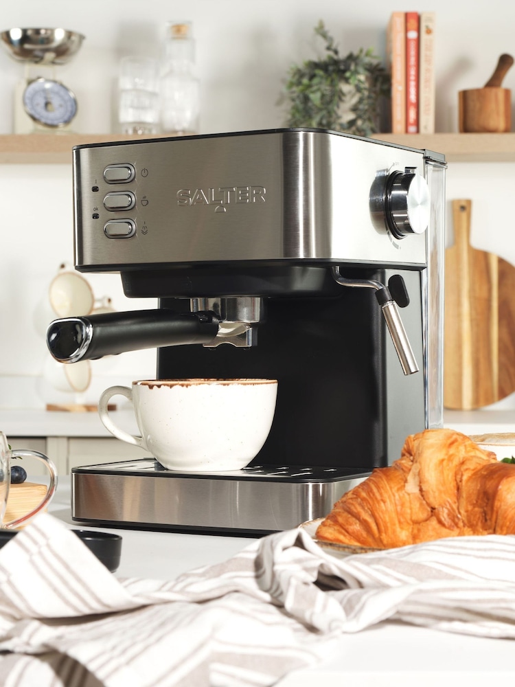 Salter Silver Manual Espresso Machine - Image 1 of 6
