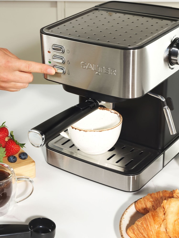 Salter Silver Manual Espresso Machine - Image 2 of 6 Salter Silver Manual Espresso Machine - Image 2 of 6