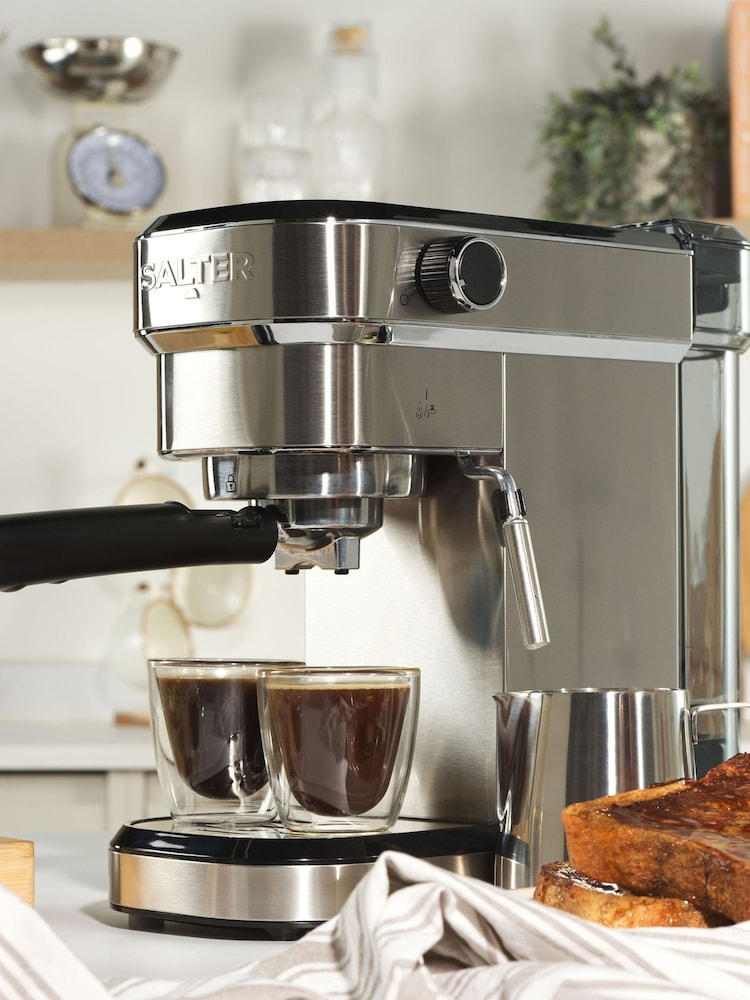 Salter Silver Espresso Machine - Image 1 of 6