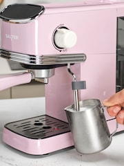 Salter Pink Retro Espresso Machine - Image 6 of 6