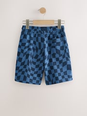 Tablero de ajedrez azul - Pantalones cortos básicos (3-16 años) - Imagen 2 de 4
