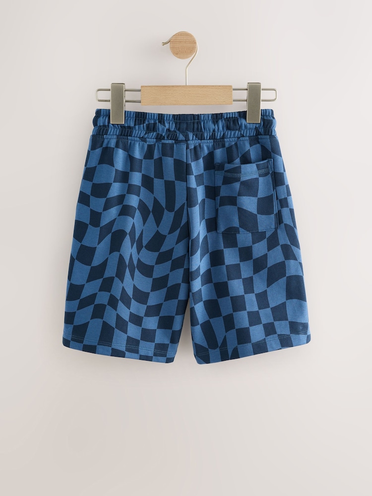 Tablero de ajedrez azul - Pantalones cortos básicos (3-16 años) - Imagen 2 de 4